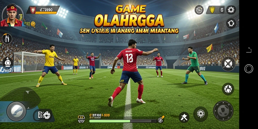 Screenshot C7890 menampilkan aksi seru dalam game olahraga.