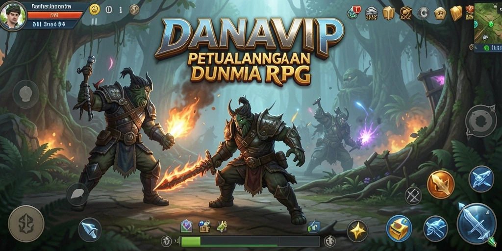 Tampilan gameplay RPG yang mendebarkan di DANAVIP.