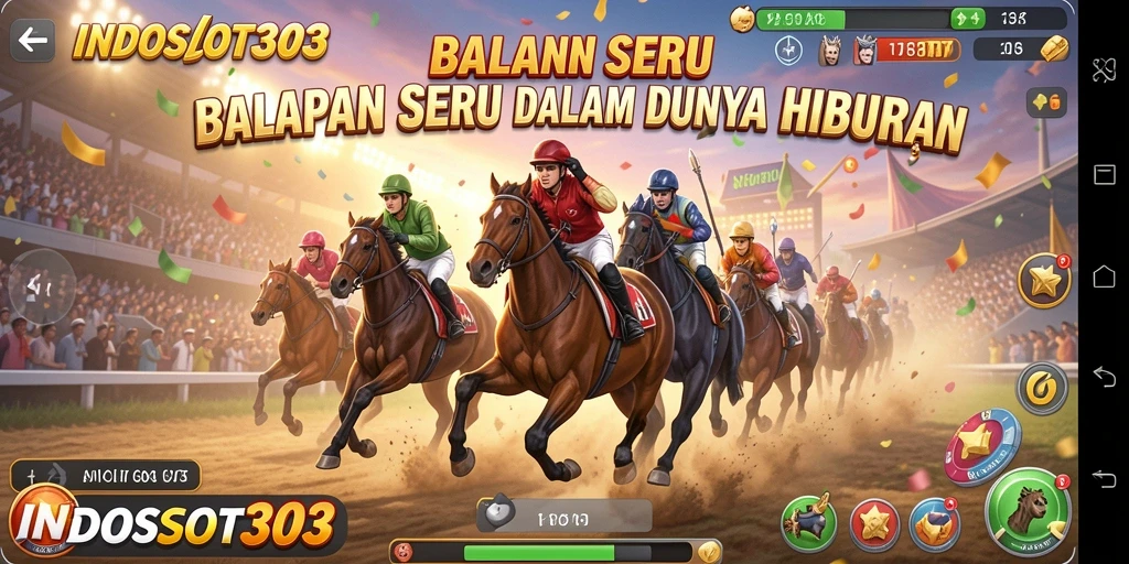 Gameplay balapan seru dan menegangkan di INDOSLOT303.